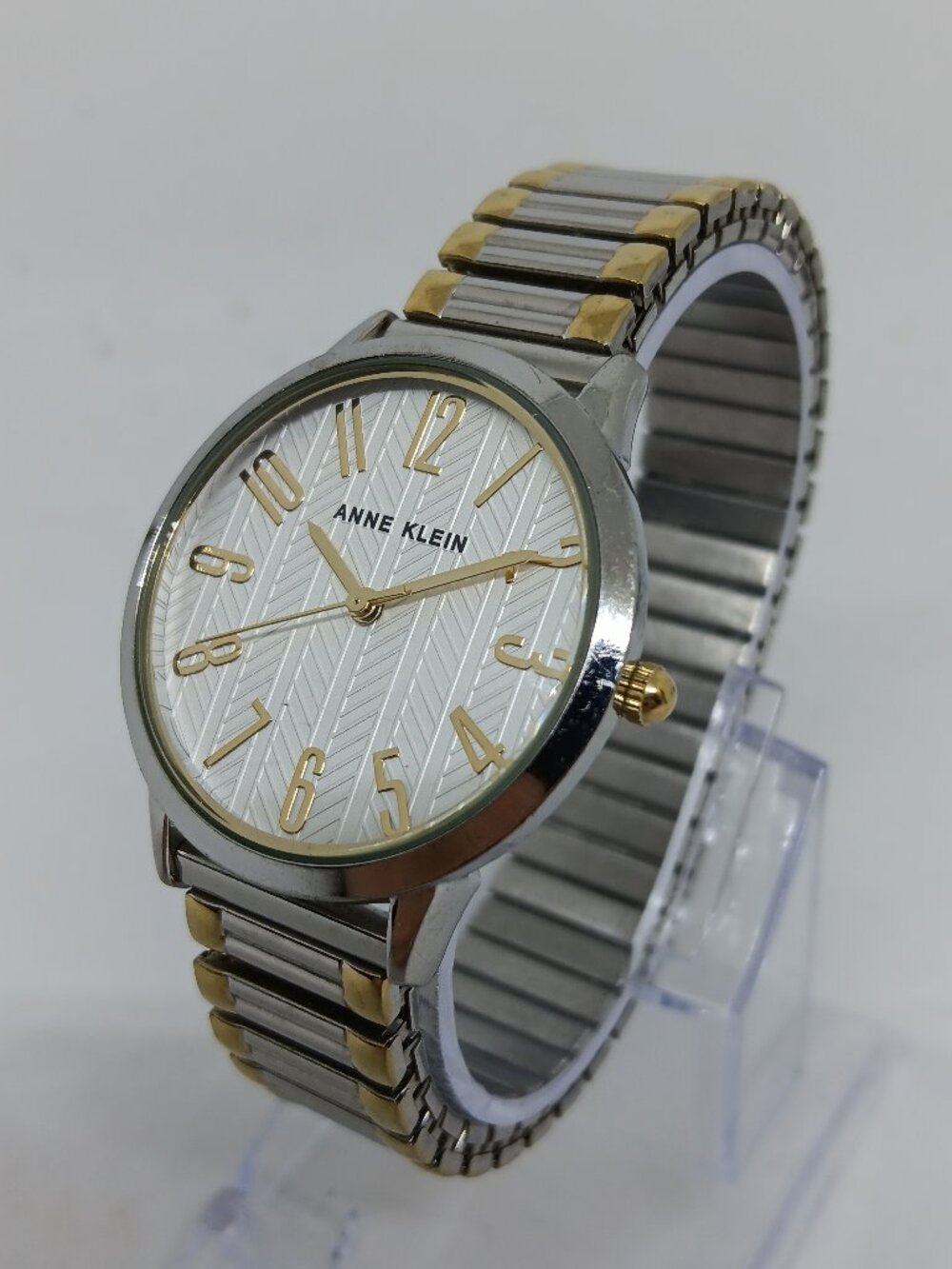 Anne Klein AK/3685SVTT Women's 34mm Two Tone Japanese Quartz Watch NEW BATTERY